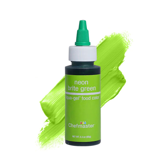 Chefmaster Neon Green Liqua-Gel® Food Coloring | Vibrant Color | Professional-Grade Dye for Icing, Frosting, Fondant | Baking & Decorating | Fade-Resistant | Easy-to-Use | Made in USA | 2.3 oz