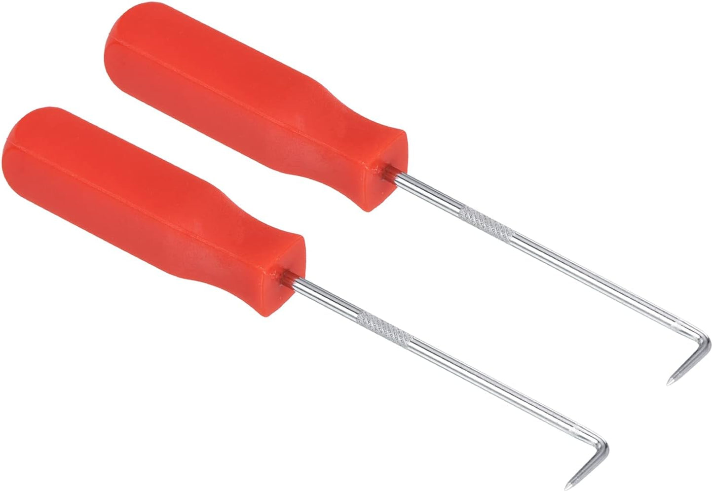 PATIKIL O-Ring 90 Degree Picks 142mm, 2 Pcs Oil Seal Gasket Precision Screwdriver Puller Remover Removal Tool, Red