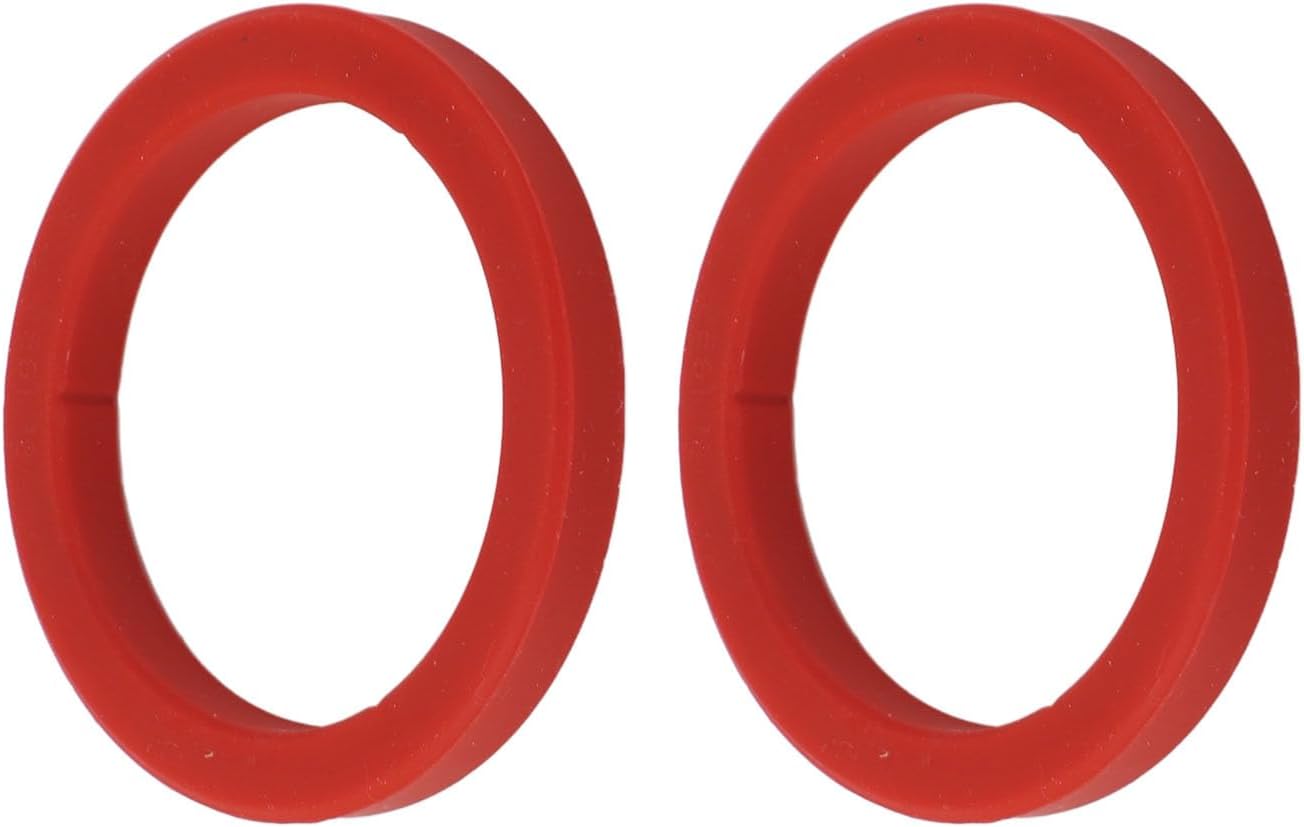 2PCS Silicone Group Gasket for E61, 8mm Brew Head Group Gasket Replacement Espresso Machine for Gaggia (Red)