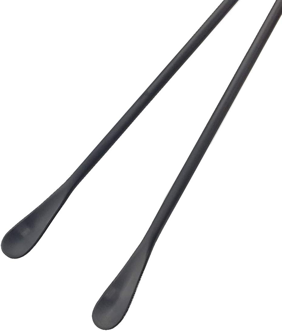 JASHII Matte Long Handle Spoon Cocktail Mixing Stirring Spoons Iced Tea Coffee Spoons with 8.6 inch Long Handle Brushed SUS304 Stainless Steel, 6-Piece