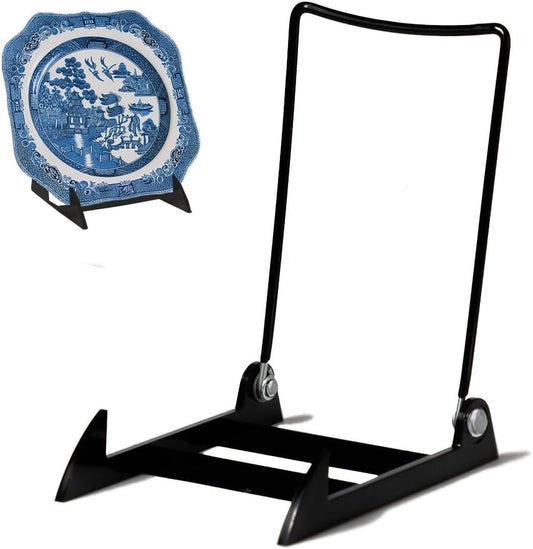 KINGDOM SOLUTIONS MADE IN USA 12-Pack Adjustable Acrylic Easels - Plate Stand - Sturdy Book Stand for Art, Pictures, Plates, Frames - Unique on the Market