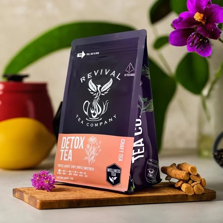 Revival Tea Company Herbal Tea - Hand Blended Craft Bold Flavor | Loose Leaf or Tea Bags | Organic and Caffeine Free (Loose Leaf, Detox Tea)