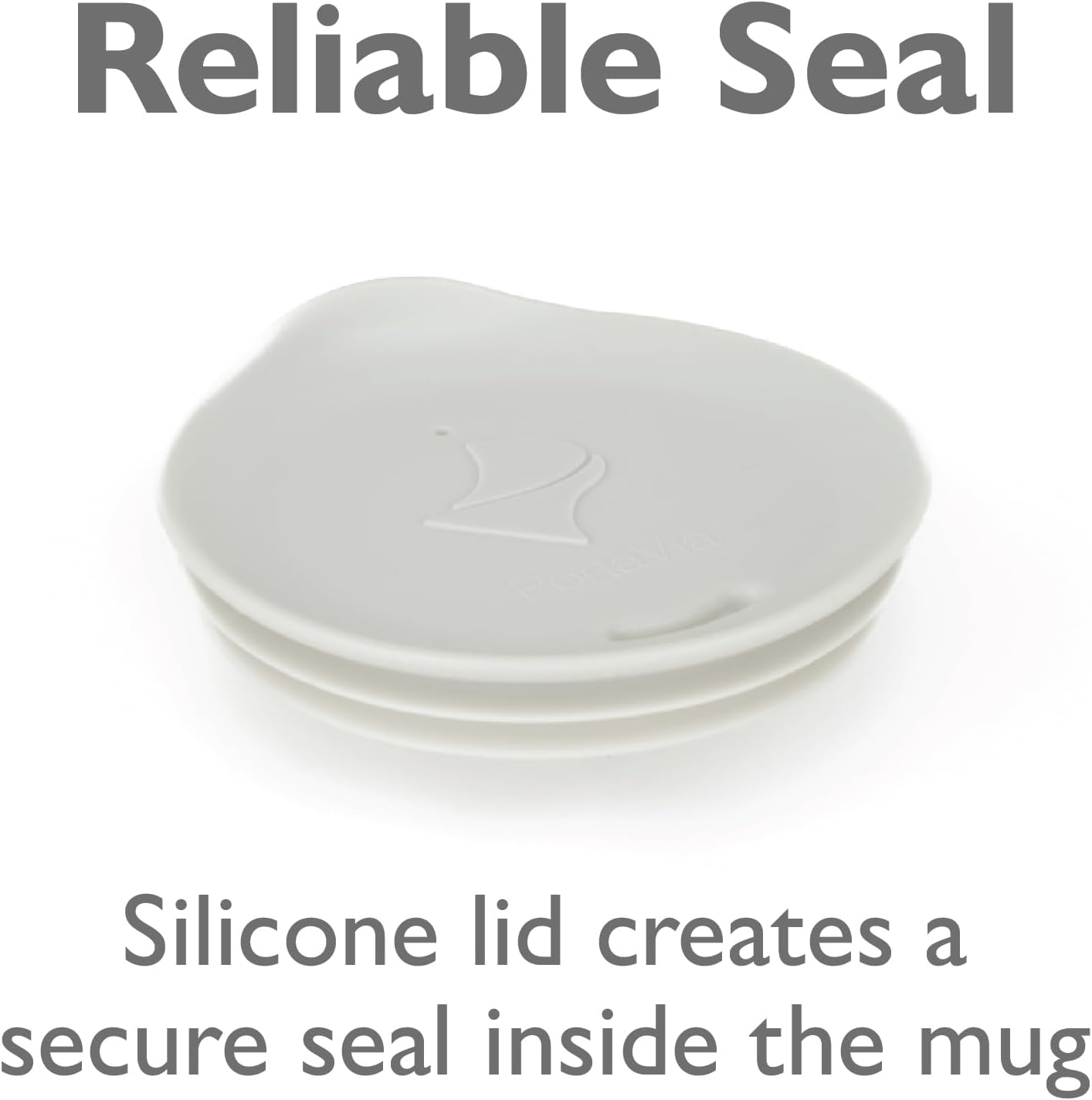Reusable Coffee Cup Silicone Lid – Fits Most Tumbler, Water Bottle, & Ceramic Coffee Mug Between 3⅜”-3⅝” – Dishwasher-Safe Travel Mug Lid keeps your beverage in your mug (Large - Stone)