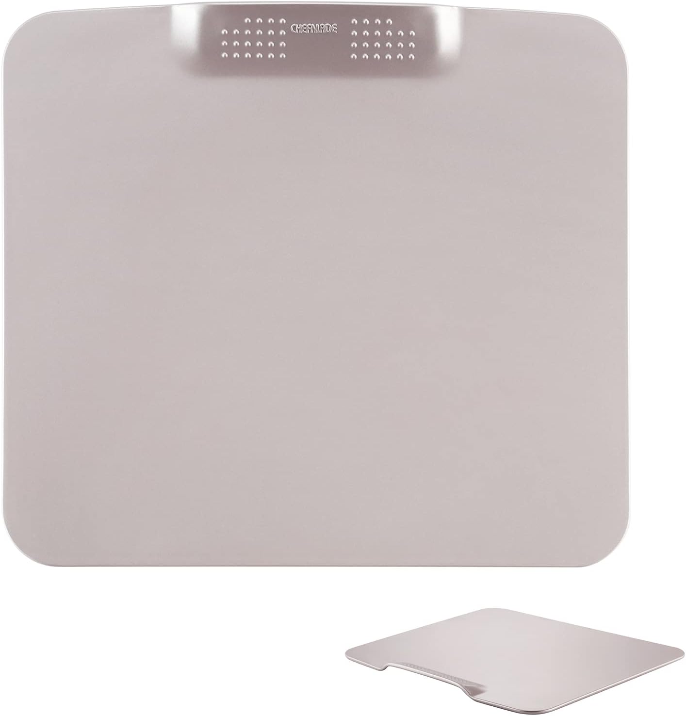 CHEFMADE Cookie Sheet Pan, 12-Inch One-Handed Gripping Non-Stick Rimless Bakeware for Oven Baking 11.4" x 12.8"x 0.6" (Champagne Gold)