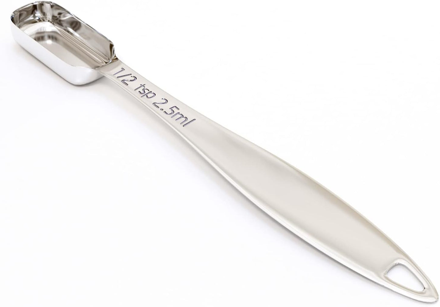 1PCS 1/2Teaspoon (2.5ml) Single Measuring Spoon, Individual Stainless Steel Long Handle Measure Tablespoon Only