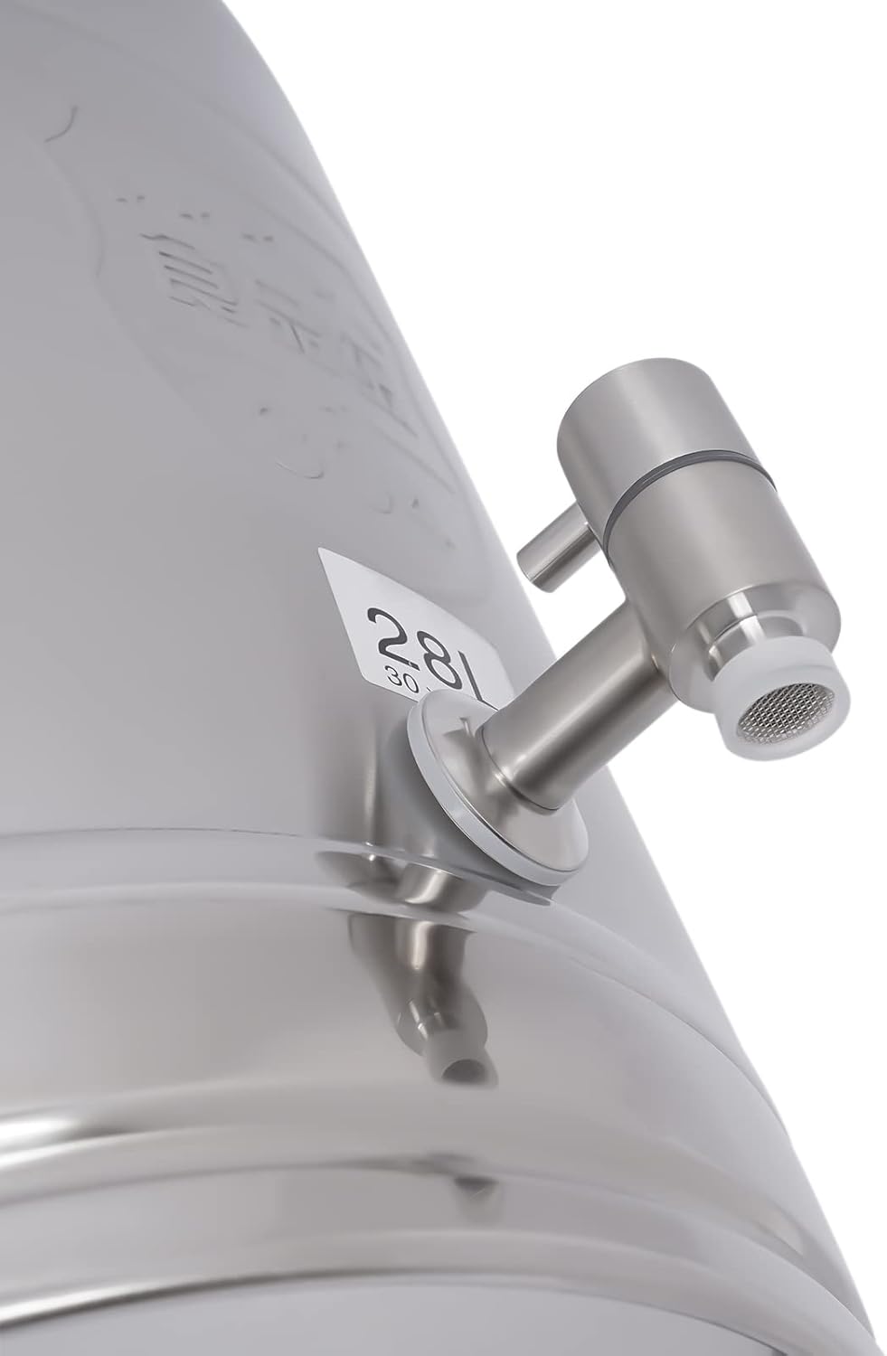 304 Stainless Steel Milk Bucket With Faucet, Large Liquid Container Storage,Milk Bucket With Sealing Lid and Carry Handle,for Wine, Oil Storage Transport (28L/7.4 Gal,w/Faucet)