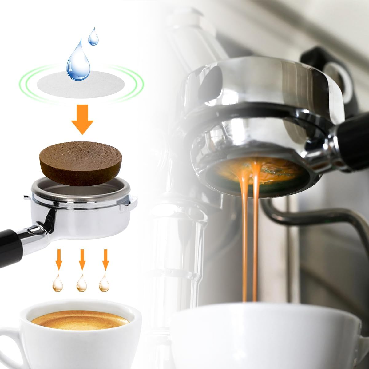 Aieve Espresso Paper Filter Compatible with Breville Barista Espresso Coffee Maker, 400 Pcs 51 mm Espresso Filter Puck Screen Portafilter Paper