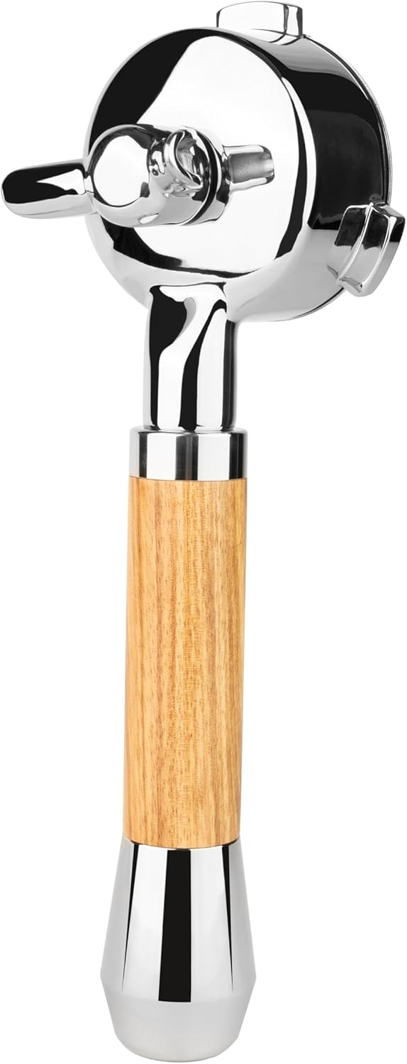 LILQ 54mm Spouted Portafilter Compatible with Breville Barista Express, Barista Pro, Bambino, and More –18-20g basket included (Olive Fusion, 54mm Breville Double Spouts)