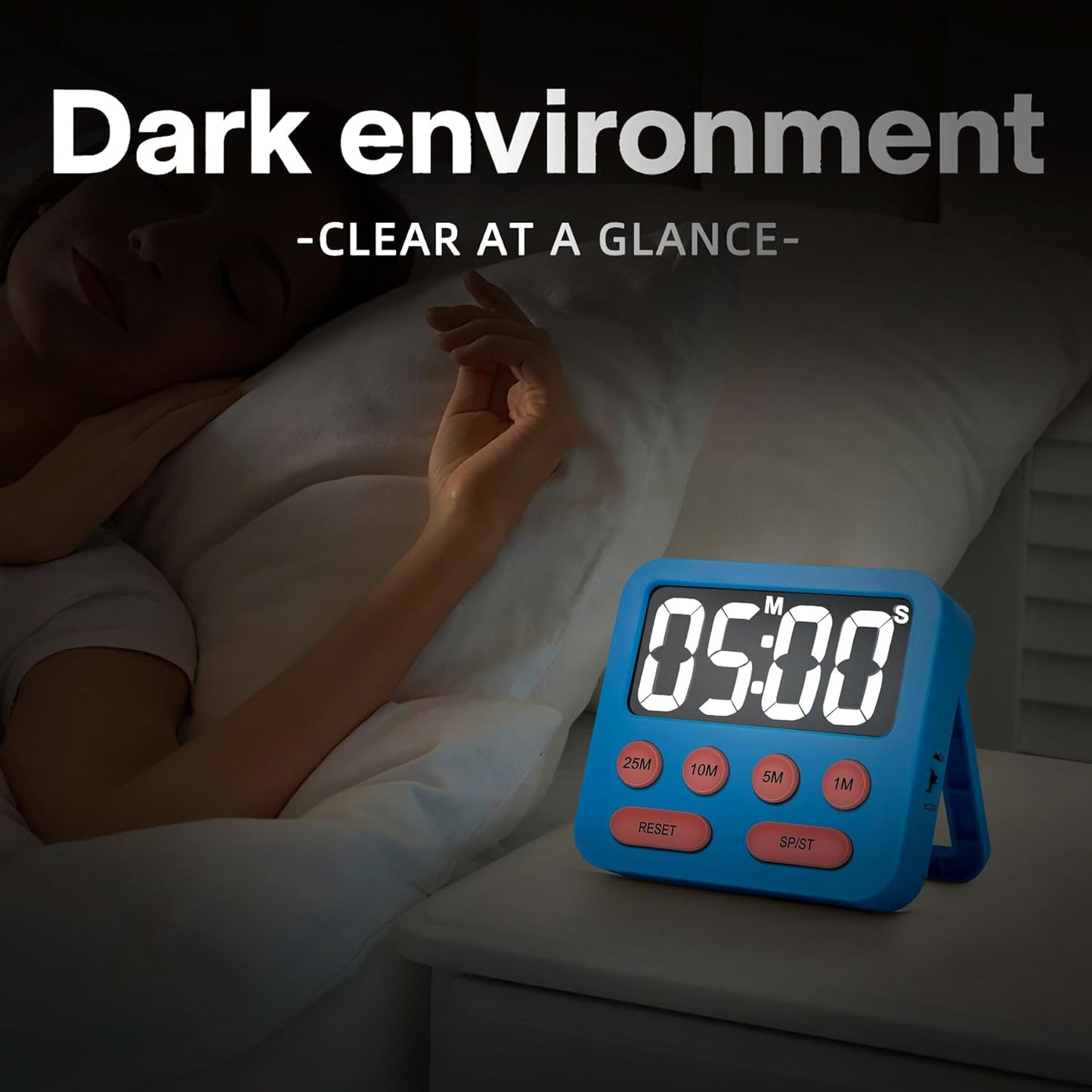 Pomodoro Timer for Kids, Digital Productivity Timer with Loud Alarm, Timers for Classroom, Suitable for ADHD Study Work Kitchen 1Pcs-Blue