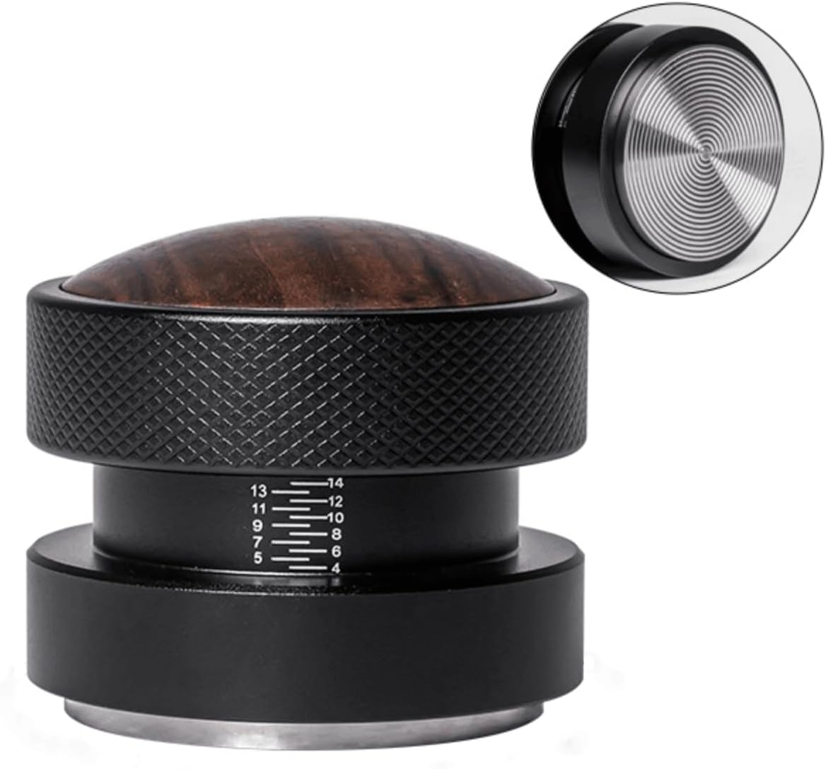 Espresso Tamper for 51mm Coffee Tamper with Spring Loaded Tamper,WDT Tool with Clear Memory Scale,Stainless Steel Tamper for Espresso Machine Accessories,for Home,Office & Coffee Bar