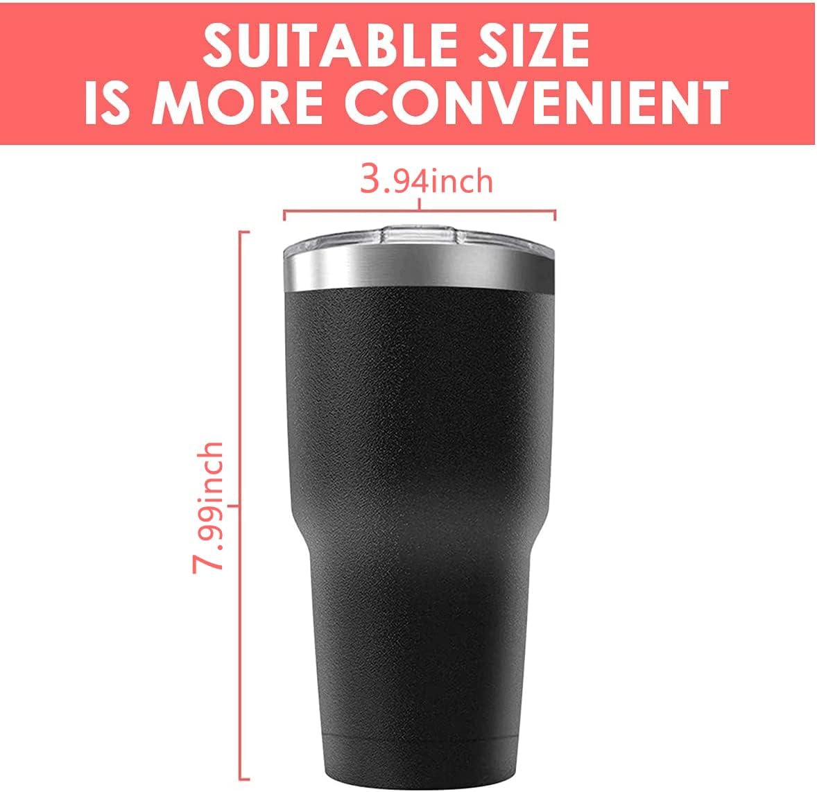 30oz Stainless Steel Travel Mug with Lid, 6 Pack Double Wall Vacuum Insulated Bulk Tumbler, Powder Coated Coffee Cup Suitable for Vehicle Cup Holders(White)
