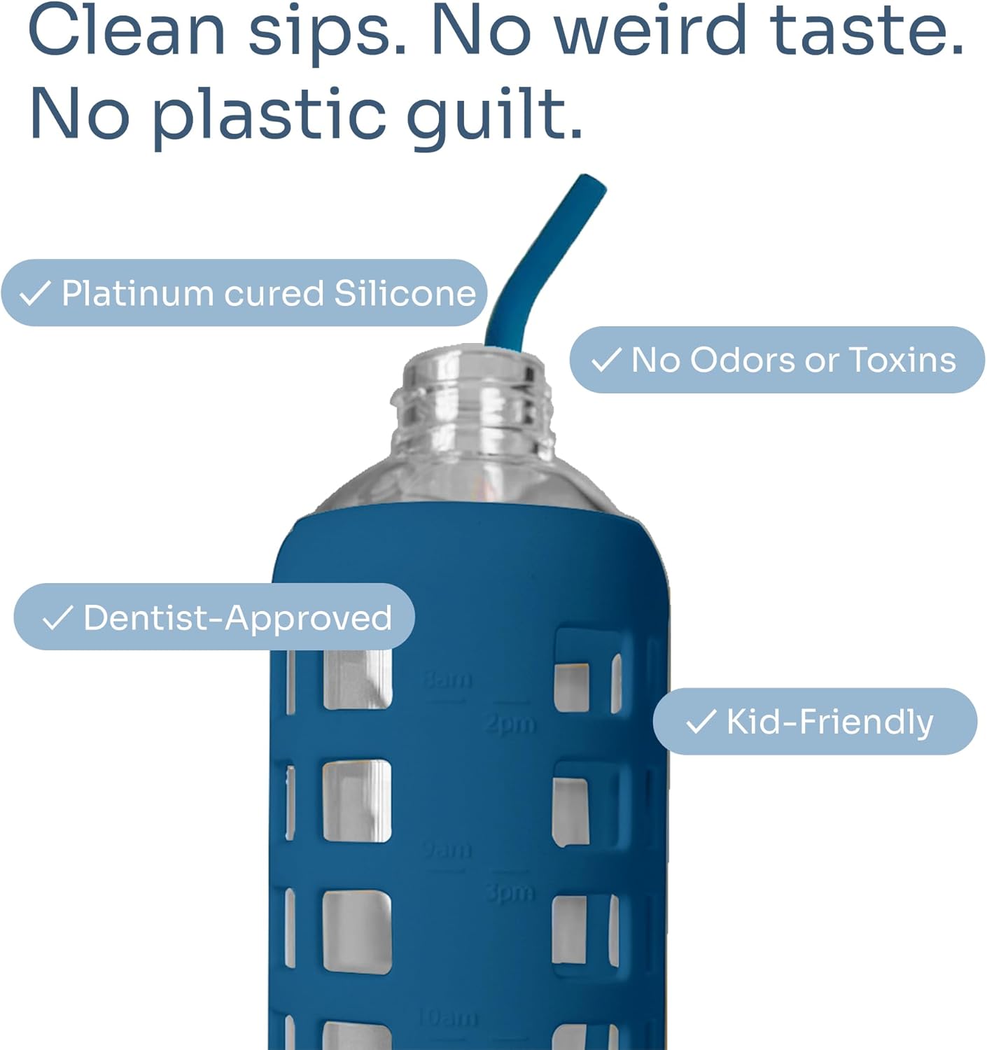 purifyou 14.5" Extra Long Stainless Steel Drinking Straws with Silicone Tips, Reusable Metal Straws for Tumblers, Smoothies, Milkshakes (Set of 5 with Brush)