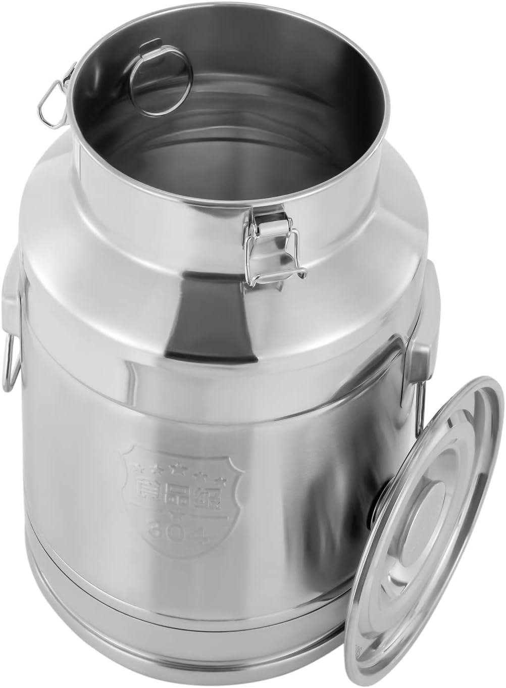 Thickened Stainless Steel Milk Can Large Liquid Container Storage,Stainless Steel Milk Bucket With Sealing Lid and Carry Handle,for Wine, Oil Storage Transport (28L/7.4 Gal)
