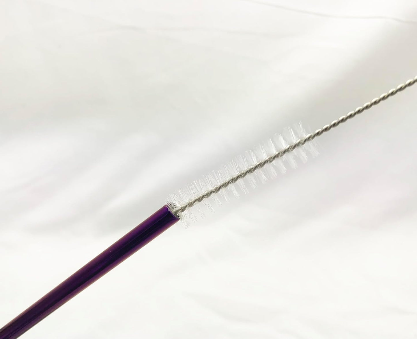 10 Pcs Stainless Steel Straws, Reusable Drinking Straws, 5 Straight + 5 Bent Metal Straws Set With 2 Pcs Cleaning Brushes (Purple, 8.5 Inch)