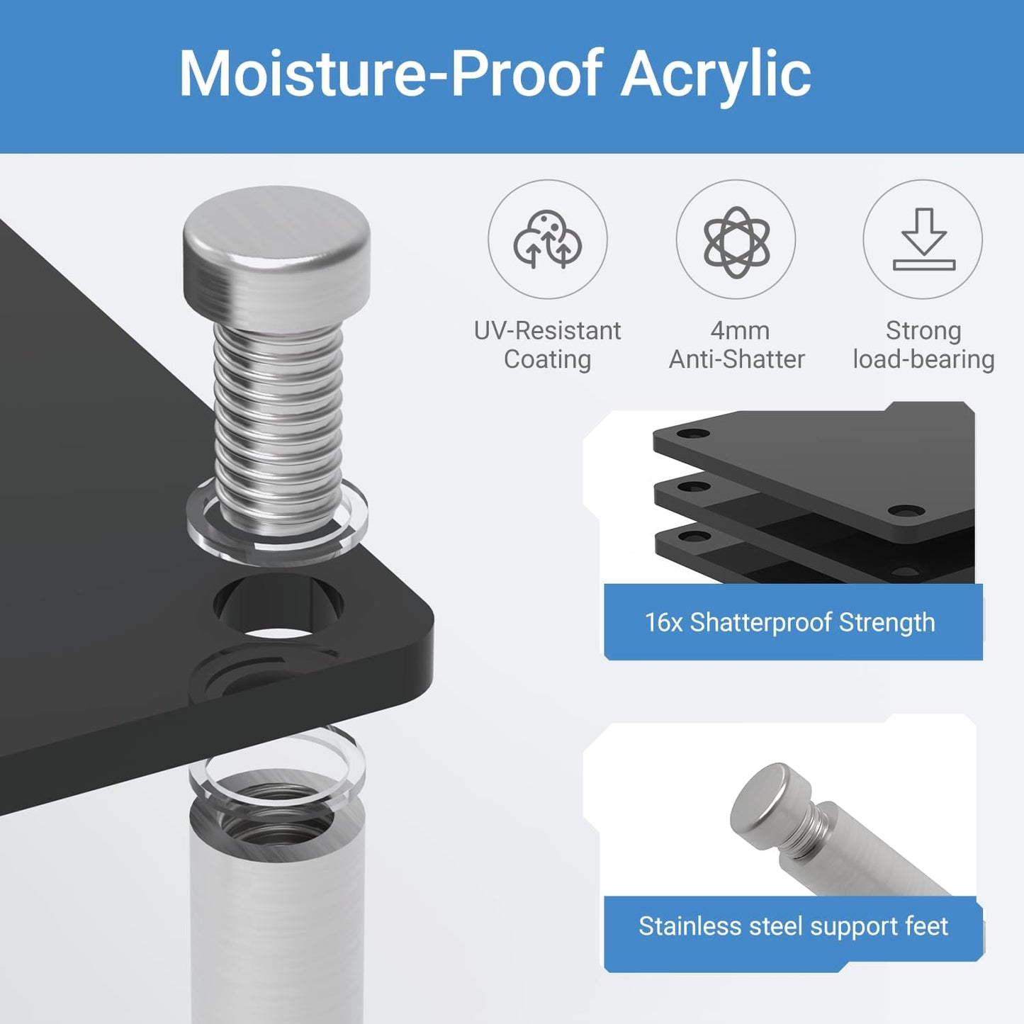 3-Tier Acrylic Display Riser Stand - Clear Organizer for Perfume, Cupcakes, Figures, Desserts, and Party Decoration
