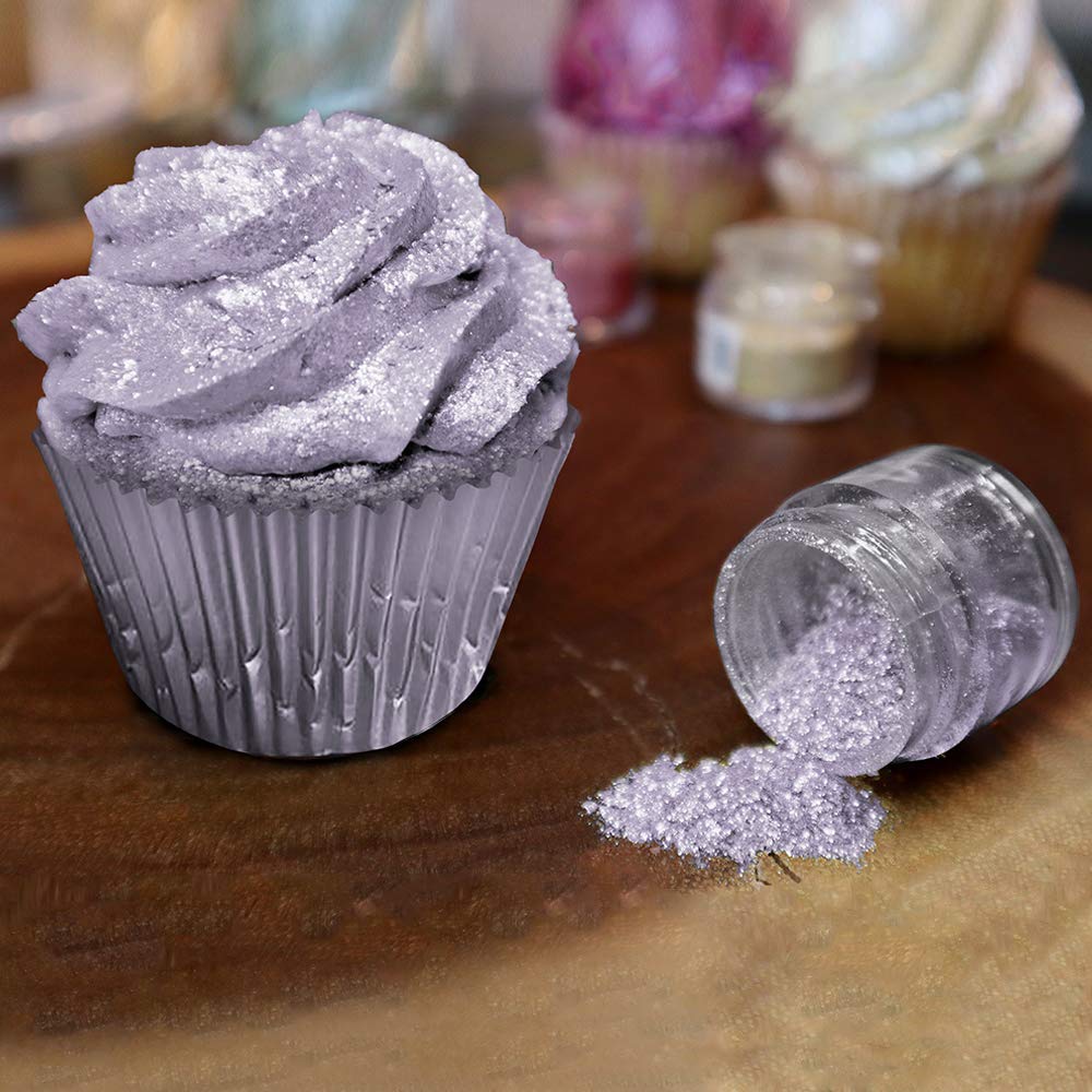 BAKELL Soft Purple Edible Glitter, 45 Grams | TINKER DUST Edible Glitter | KOSHER Certified | 100% Edible Glitter | Cakes, Cupcakes, Cake Pops, Drinks, Dessert Vegan Glitter & Dusts (45g Shaker, Soft Purple)