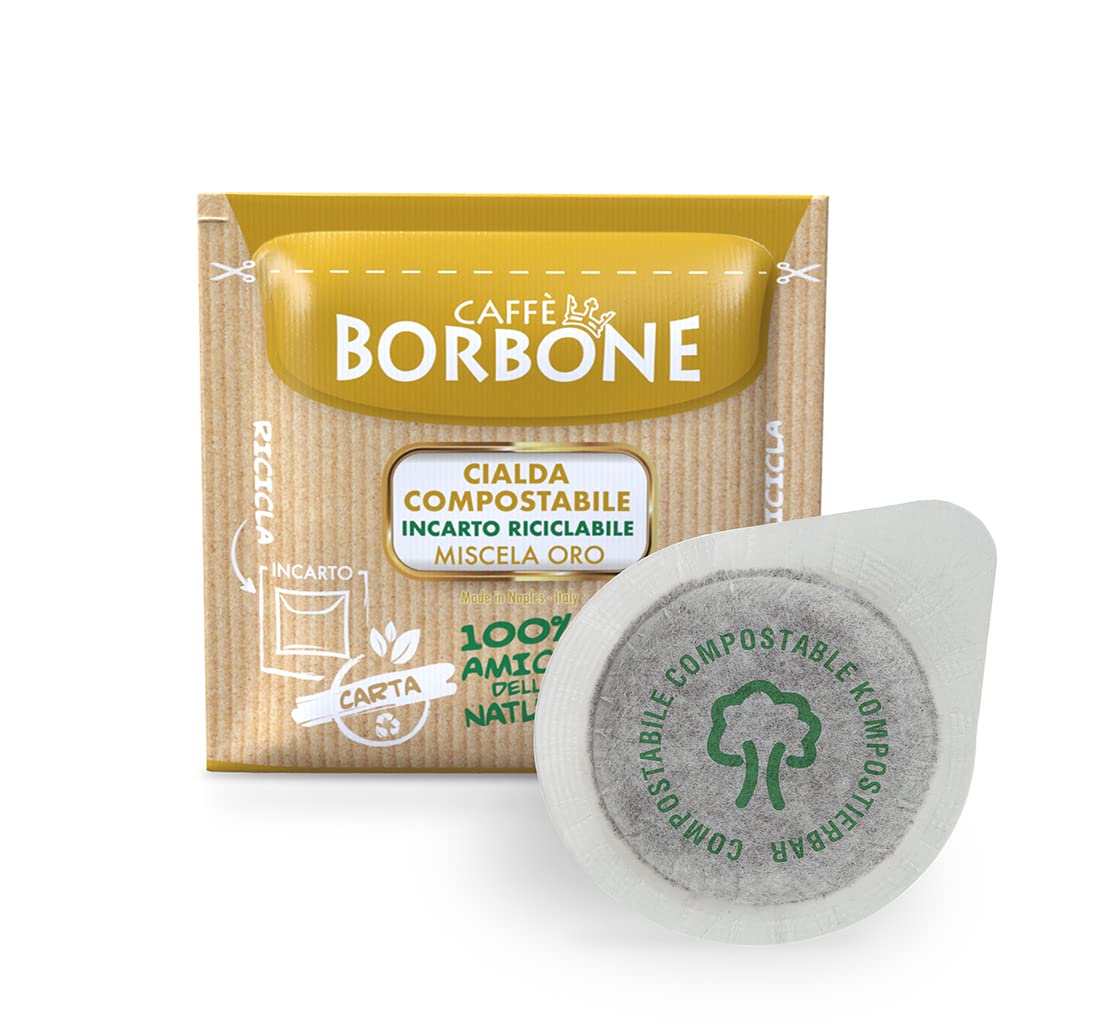 Caffe Borbone Espresso Paper Pods, Gold Blend, Sweet and Refined, Medium Roast ESE Pods, Authentic Italian Espresso- 150 Count