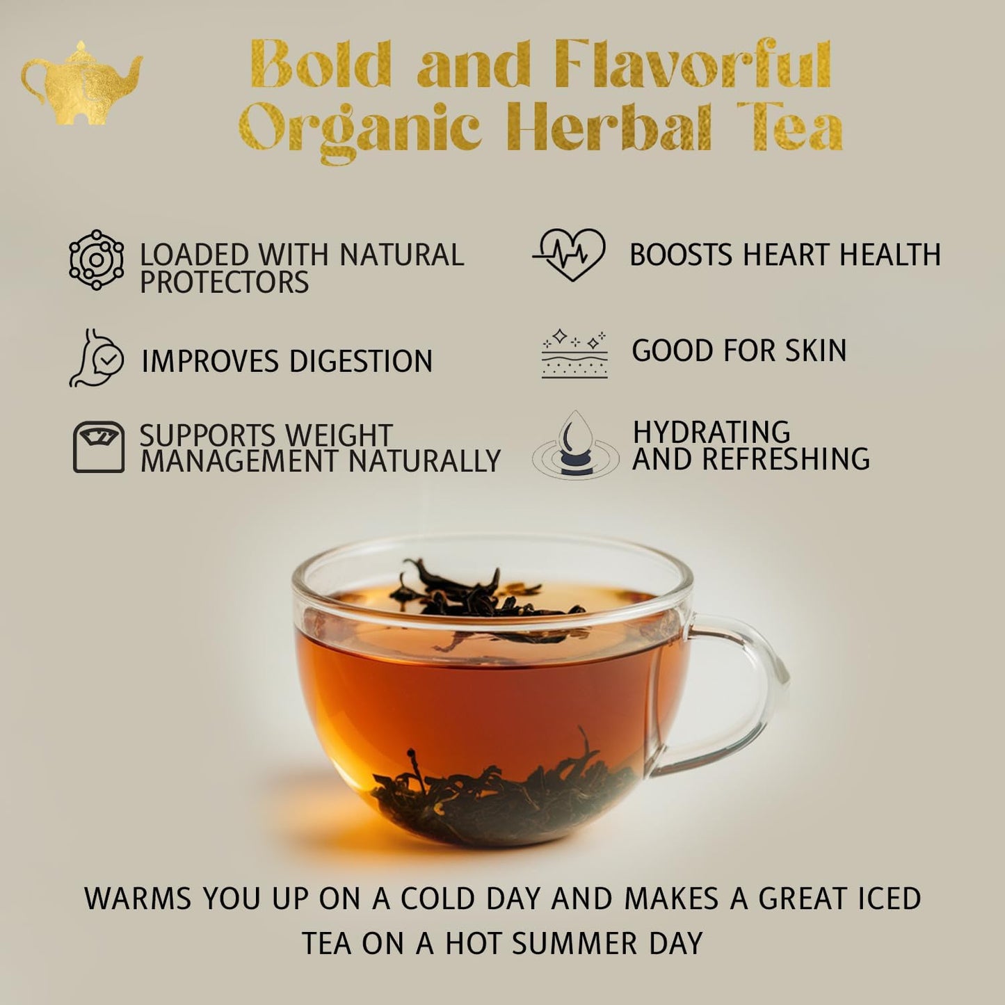 Apple Cranberry Harvest Tea, Organic Loose Leaf Herbal Tea – Real Fruit, Summer Juice, Caffeine-Free, Refreshing Sweet Iced Drink – 4 oz Resealable Bag (Makes 50 Cups)