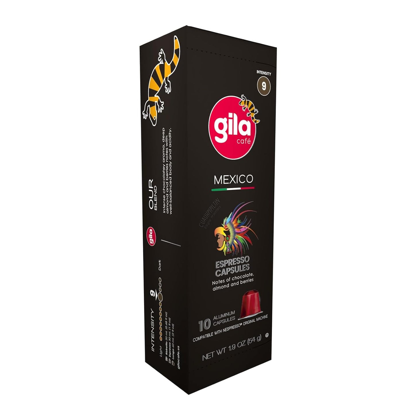 GILA Cafe Mexico aluminum coffee capsules compatible with Nespresso Original Machines
