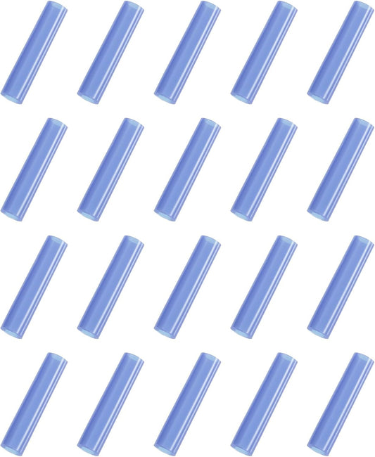 uxcell 20Pcs Silicone Straw Tips, Metal Straw Covers, Soft Reusable Straws Tips Fit for 6mm/0.24" OD Stainless Steel Straws (Blue)