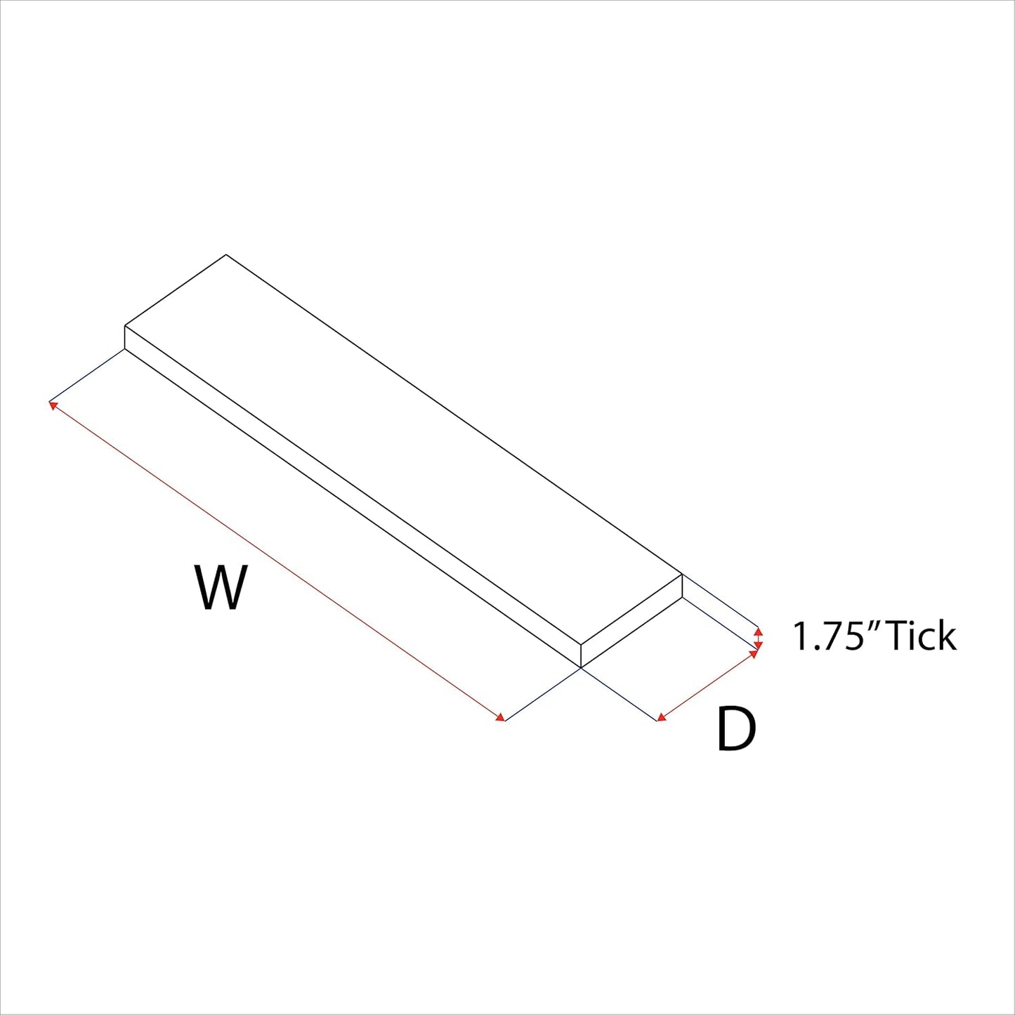 URBANDI, Rustic Floating Shelves, Set of 2, Hidden Bracket, Solid Wood, Heavy Duty, Wall Mounted Shelves, (Grey, 24Wx12D)