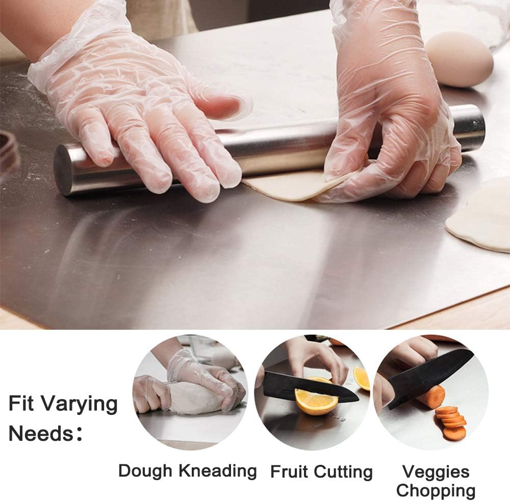 LandHope Large Cutting Board 304 Stainless Steel Cutting Board Metal Baking Mat Non Stick Thick Board Cutting Fruit Vegetable Meat Kneading Rolling Bread Pizza Biscuits Dough Sturdy Kitchen