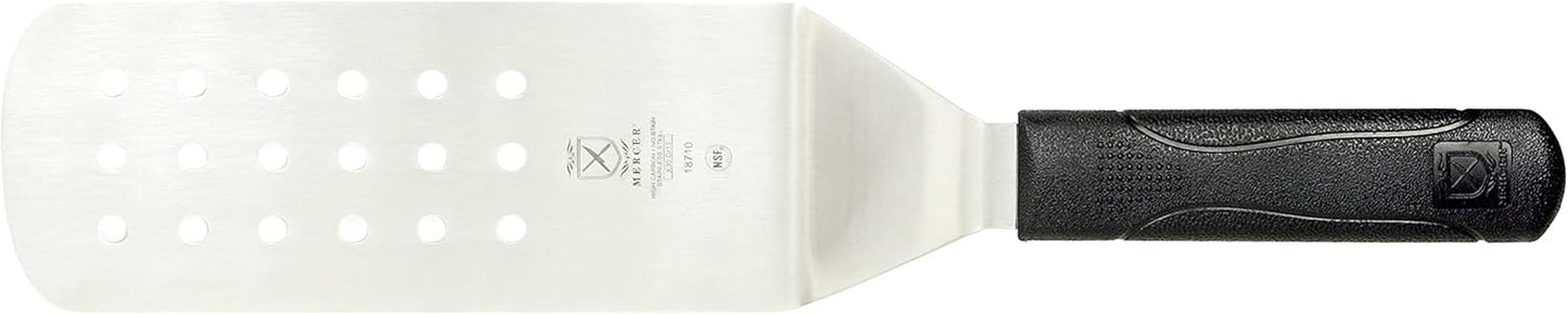 Mercer Culinary Millennia Perforated Turner/Spatula, 8-Inch x 3-Inch Blade, Black Handle