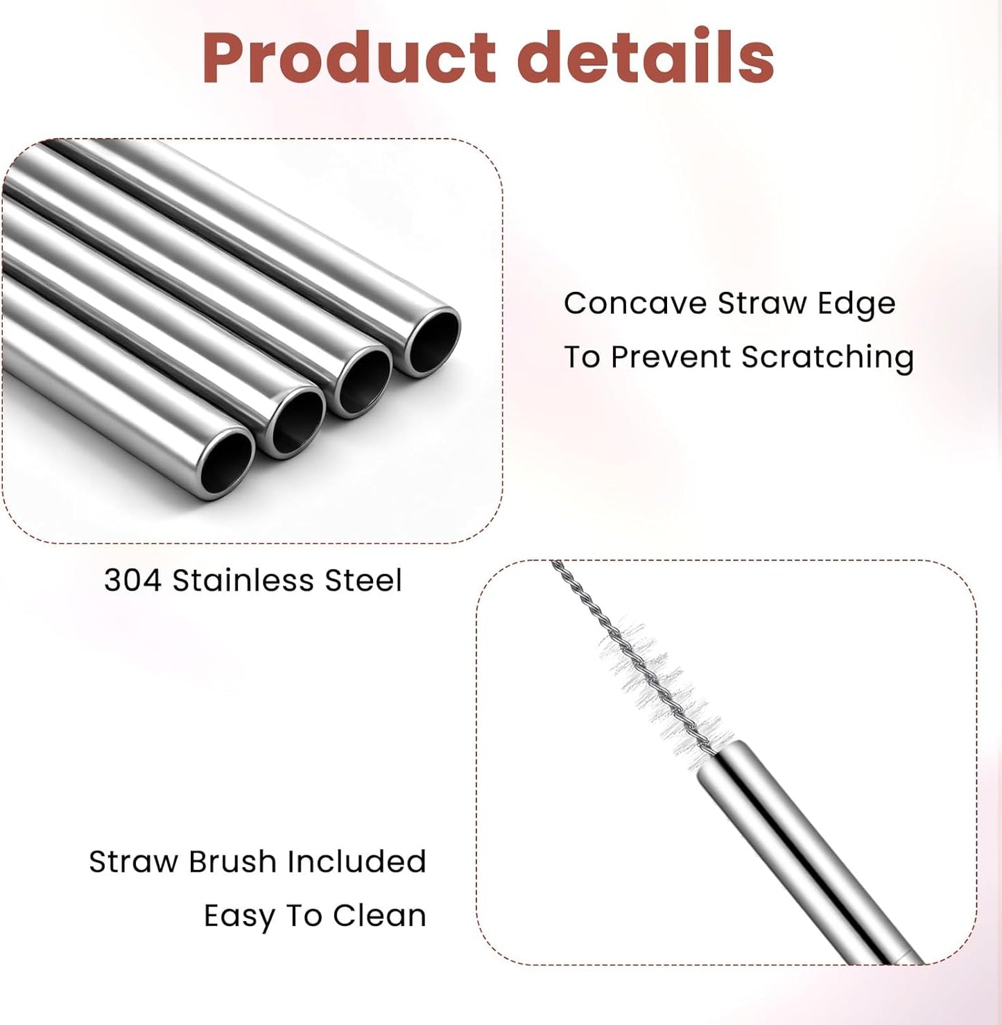 10Pcs Short Metal Straws, Metal Straws Reusable, Stainless Steel Straw Cocktail Straw with 2 Cleaning Brushes, Bent Cup Accessories for Coffee Mugs, Small Glasses or Cups