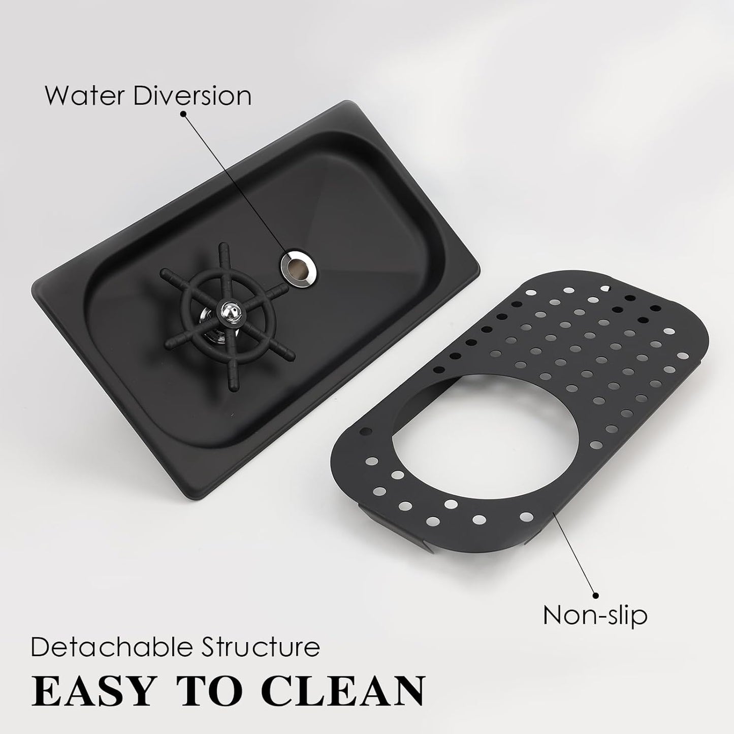 Pitcher Washer, Espresso Washer, Drainage and Drip Tray Stainless Steel Bar Glass Washer is The Sink, and The Cup Spray Washer is The Home Kitchen Hotel Cafe Restaurant (Black)