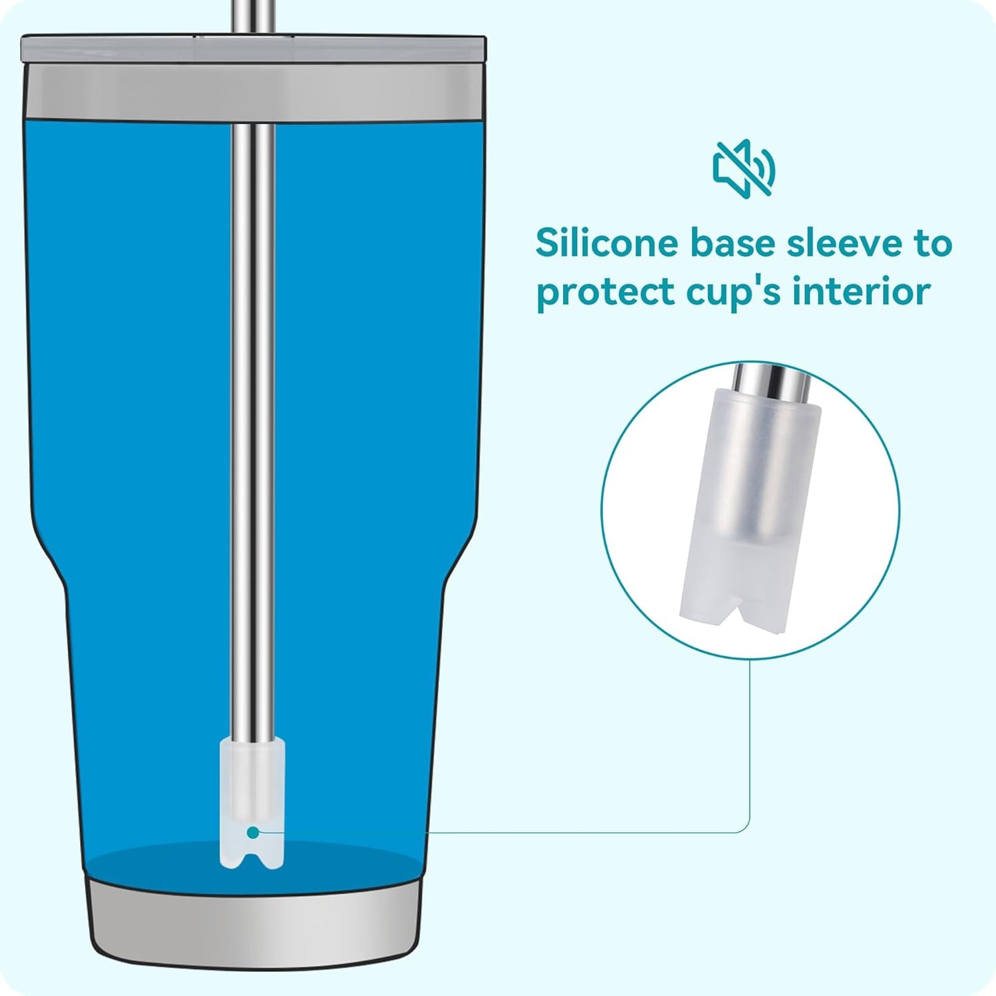 30oz Metal Straws for Stanley 30oz Cup, 4 PCS Stainless Steel Reusable Drinking Straw for YETI, STANLEY, US Acrylio, BJPKPK, Simple Modern and so on