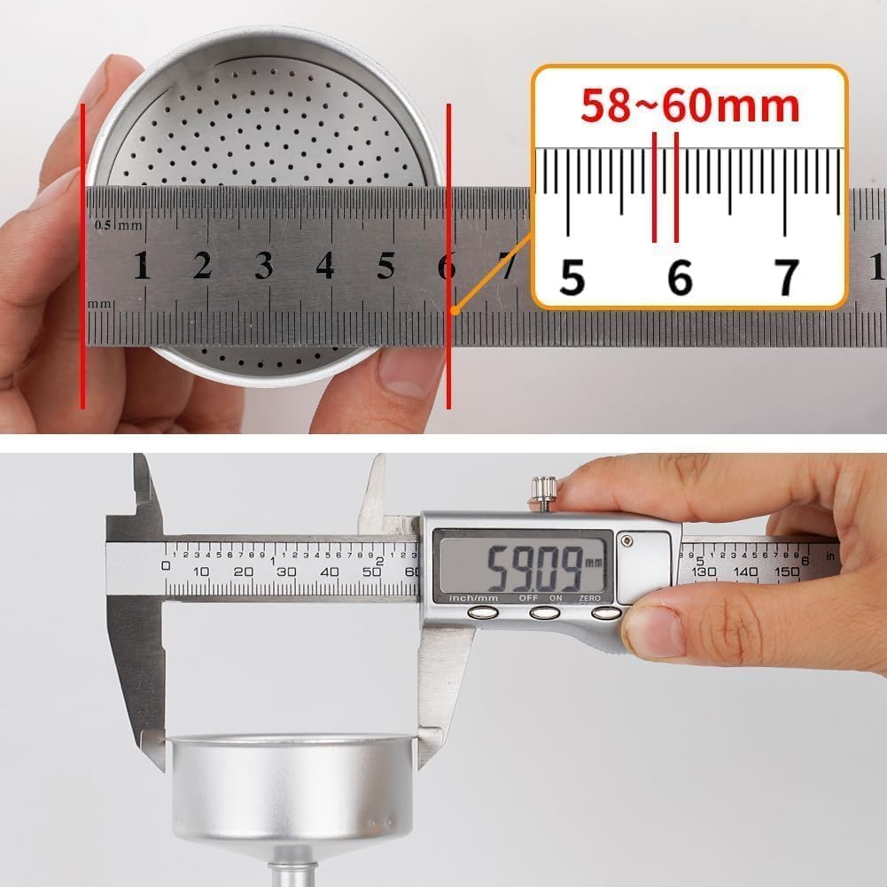 watchget Moka Pot Dosing Funnel, 54mm Stovetop Espresso Coffee Maker Distribution Tool Italian Coffee Maker Dosing Ring For Moka Express 3 Cups, Transparent