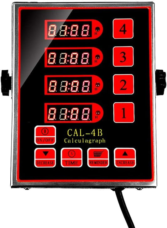 Commercial 4 Channel Kitchen Timers Digital Restaurant Timer Professional Multi Loud Alarm Adjustable Cooking Reminder