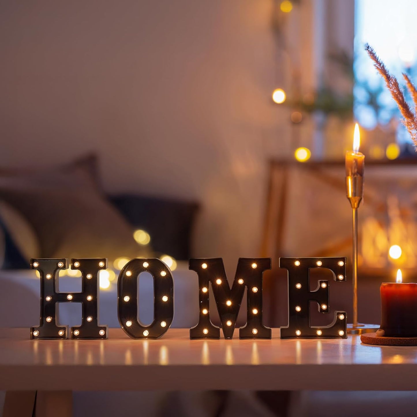 Foaky Black LED Letter Lights for Room Decor - Bedroom Wall Decor, Alphabet Lights for Home, Wedding, Party - Battery Operated （Q）