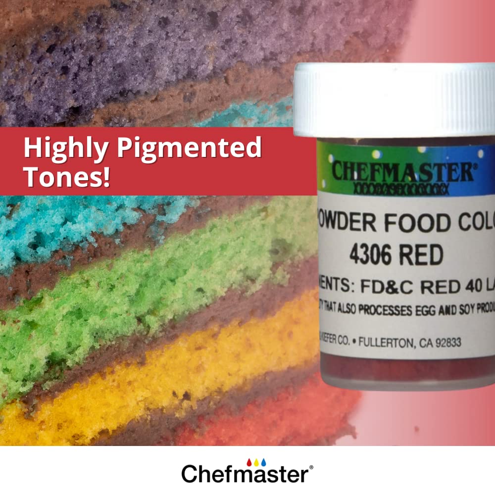 Chefmaster Green Dry Powder Candy Color | Vibrant Shades | Chocolate, Macarons, Fondant | Decorating | Professional-Grade Dye | Easy-to-Use | Manufactured in USA | 3 grams