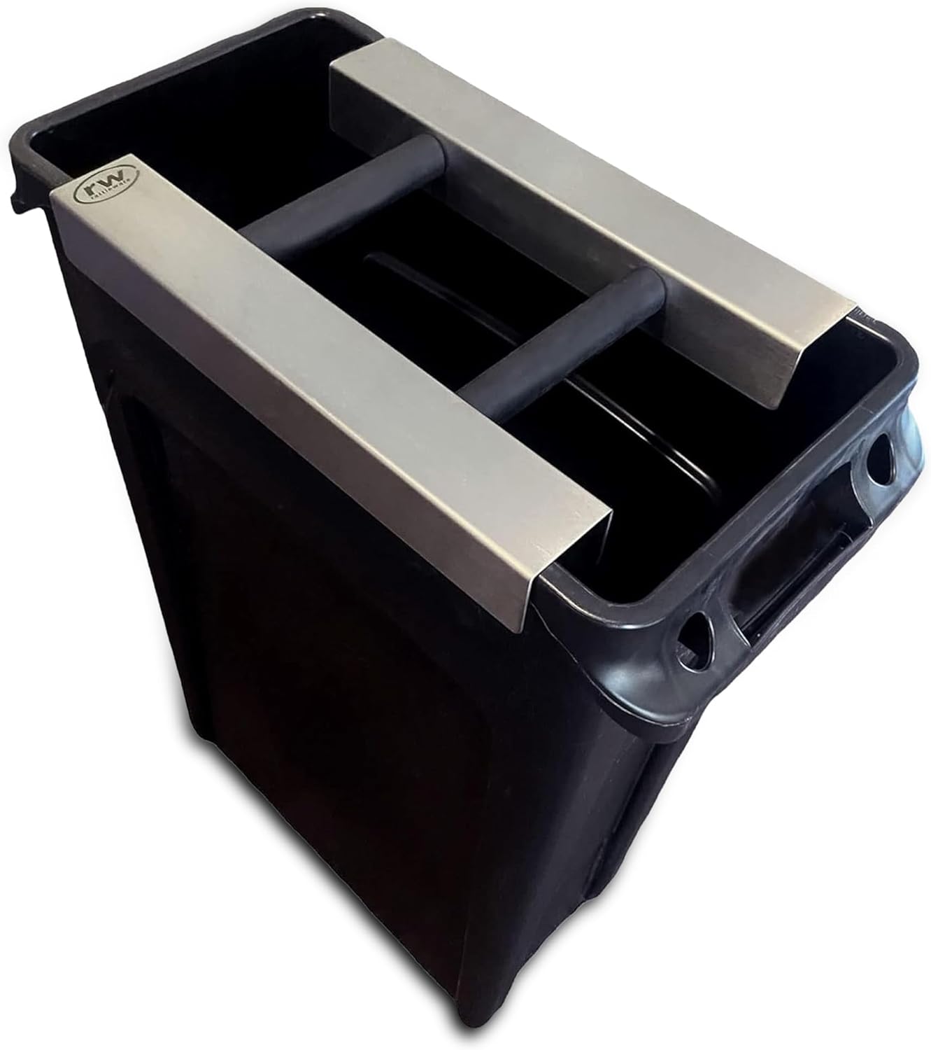 Rattleware Stainless Steel Knock Chute 15″×11″ – Heavy-Duty, Double-Sided Espresso Grounds Chute for Slim Jim Trash Can – Commercial Grade Barista Tools for High-Volume Coffee Stations