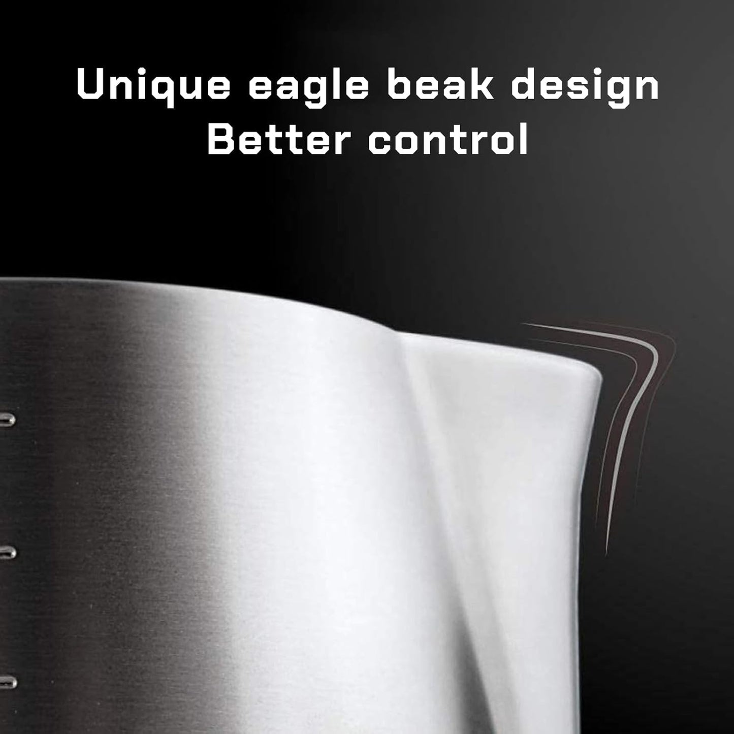 Milk Frothing Pitcher Steaming Pitchers Stainless Steel Milk/Coffee/Latte/Cappuccino Steam Pitchers Milk Jug Cup (600ml/20oz Set)