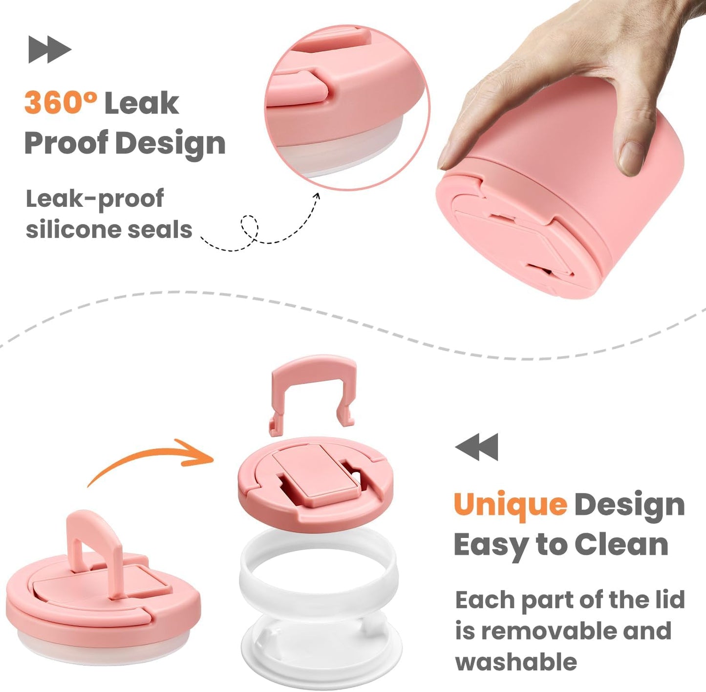 14oz Insulated Vacuum Food Jar with Buckle Lid,Soup Thermo for Hot Food Kids,Wide Mouth Leakproof Stainless Steel Lunch Container with Spoon-Pink