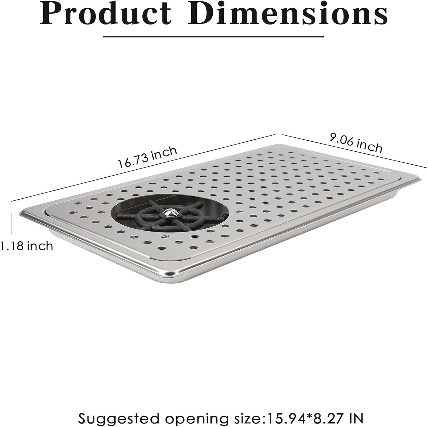 Pitcher Washer, Espresso Washer, Drainage and Drip Tray Stainless Steel Bar Glass Washer is The Sink, and The Cup Spray Washer is The Home Kitchen Hotel Cafe Restaurant (KF27-Silver)