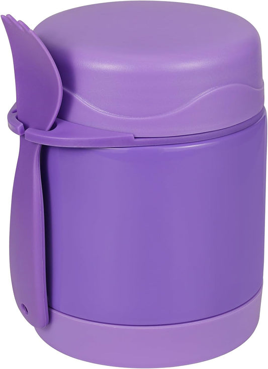 10oz Soup Thermo for Hot Food Kids,Lunch Thermo Kids Food Jar with Spoon Hot Insulated Food Containers,Leak Proof Stainless Steel Wide Mouth Lunch Food Thermo Jar for School(Purple)
