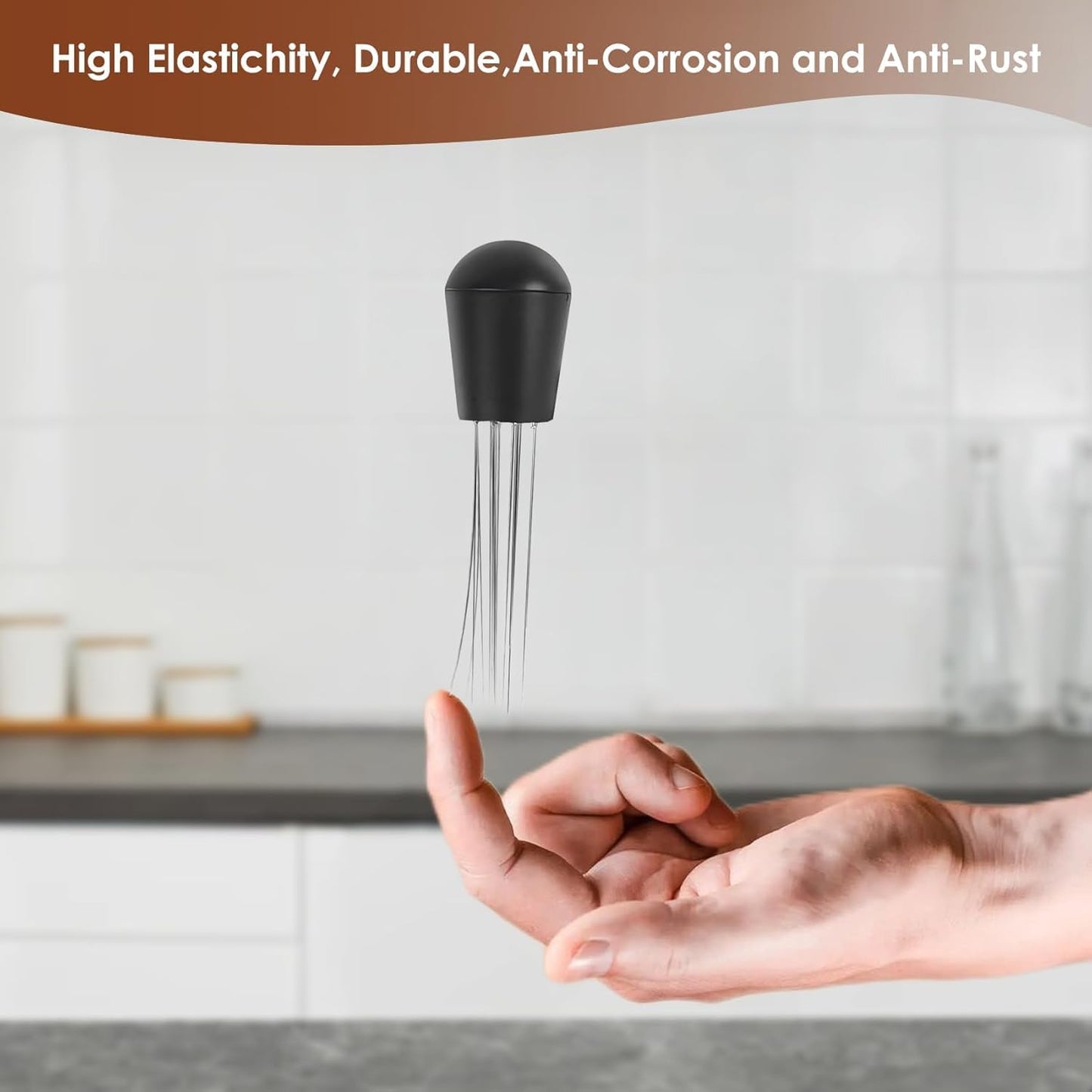 WDT Espresso Distribution Tool- 0.3mm 8 Needle Coffee Stirrer, Precision Espresso Distributor for Baristas