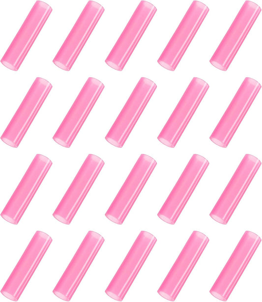 uxcell 20Pcs Silicone Straw Tips, Metal Straw Covers, Soft Reusable Straws Tips Fit for 8mm/0.31" OD Stainless Steel Straws (Pink)