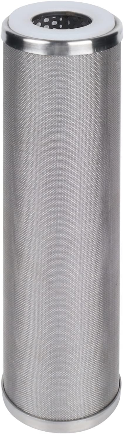 Amwater Stainless Steel Cleanable Wire Mesh Filter Cartridge 10”Length,2.5"OD(10 Micron)