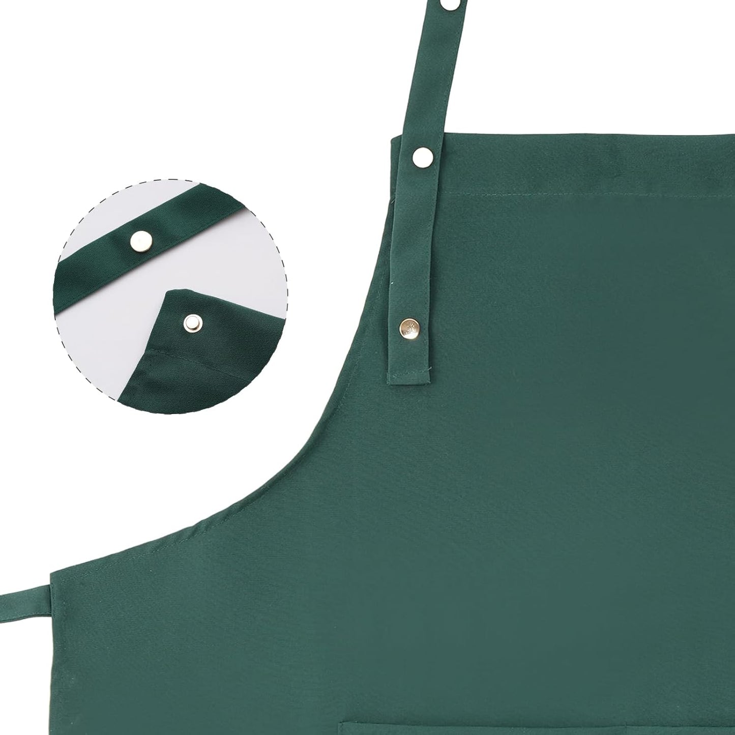 Tosewever Art Aprons for Women Painting Pottery Baking, Mens Buckle Straps Kitchen Apron with Pockets for Chef Cooking