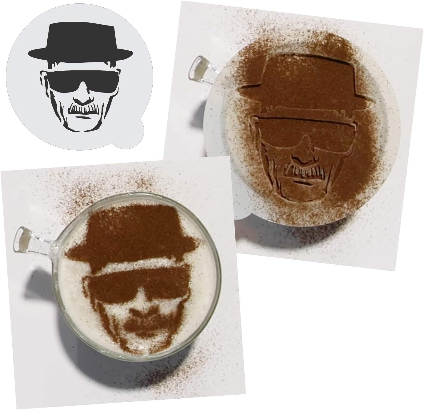 Stencil Stop Custom Coffee Stencil - Customizable for Business Logos, Faces, Images - 14 Mil Mylar Plastic (2.5 x 2.5 inches - 10 Pack)