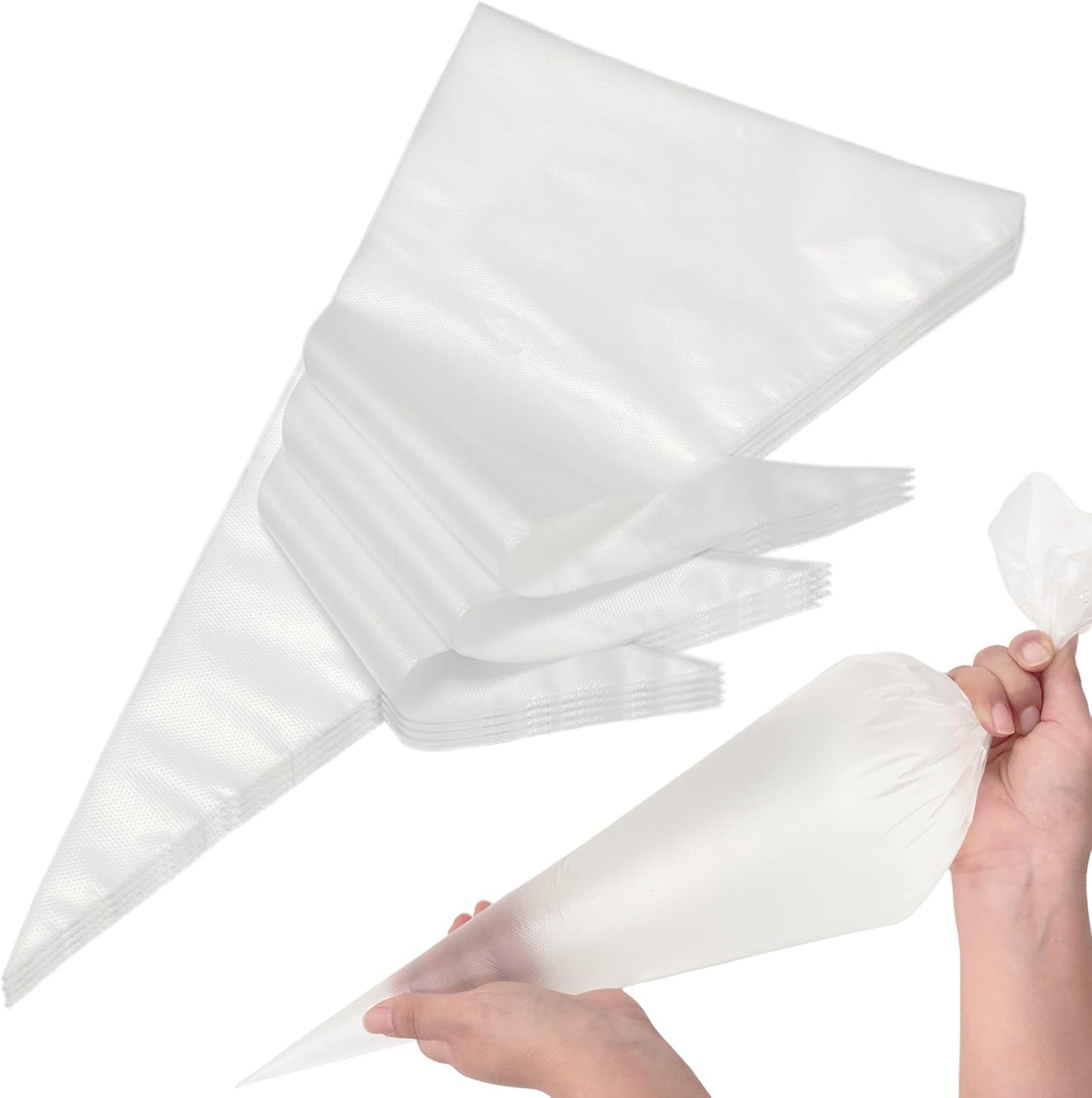 26 Inch XXL Extra Large Piping Bags - HOMIOVE 100pcs Disposable Piping Bags Thickened Pastry Bags Frosting Bags Anti Burst Cake Decorating Bags for Cake Decorating