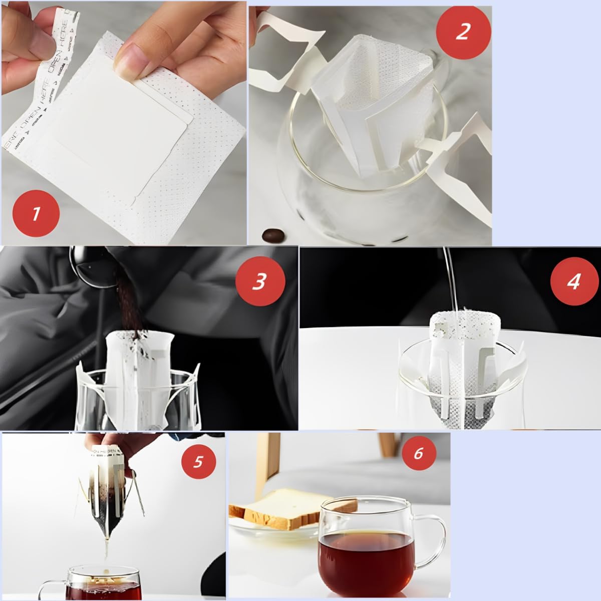 Coffee Filter Bag，Coffee Tea Bag，Drip Bag Coffee ，Suitable for Single Cup, Office, and Outdoor Use With Ease (50)