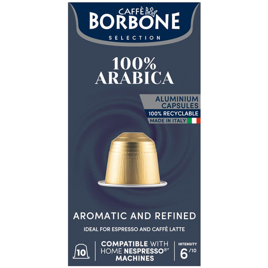 Caffe Borbone Aluminum Coffee Pods, 100% Arabica, Medium Roast, Aromatic and Refined, Genuine Italian Coffee - NOT compatible with Vertuo - 50 Count