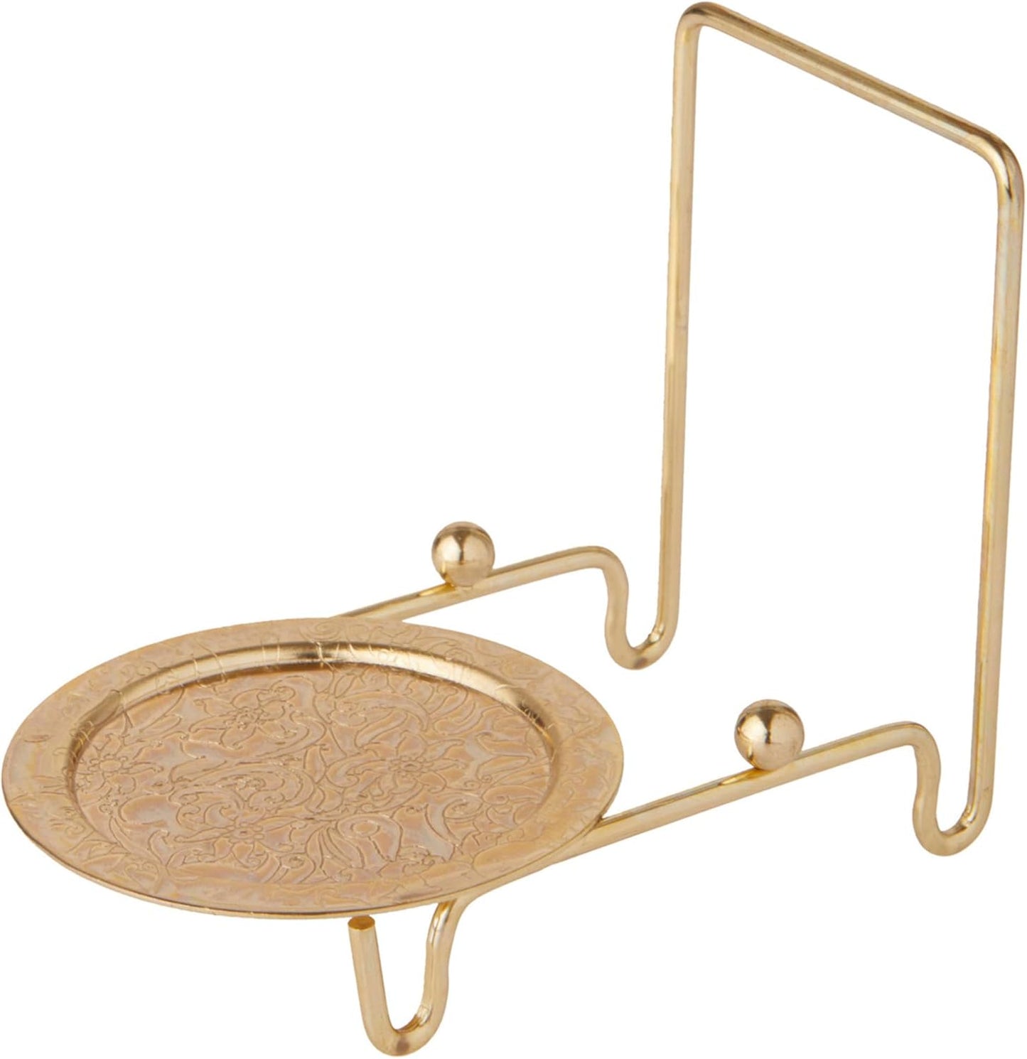 Bard's Ornate Shiny Gold-toned Cup and Saucer Stand, 3" H x 2.75" W x 4" D, Pack of 2