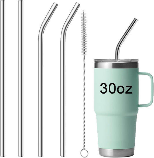 Reusable Straw,Stainless Steel Straws,Drinking Straws Fit for Standley 30 OZ,4 + 1 Cleaning Brush for 20/30 Oz for Yeti/RTIC/Ozark/Reduce/Trail and More Brand Tumblers