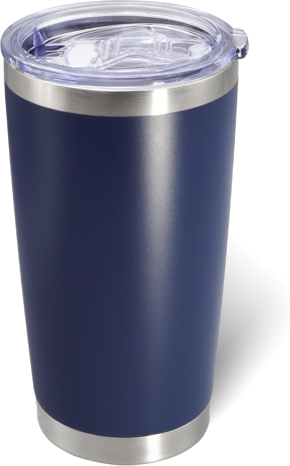 20oz Tumbler Bulk Stainless Steel Tumblers with Lid Vacuum Insulated Double Wall Travel Coffee Mug Powder Coated Tumbler Cup for Hot and Cold Drinks(Navy Blue, 1 pack)